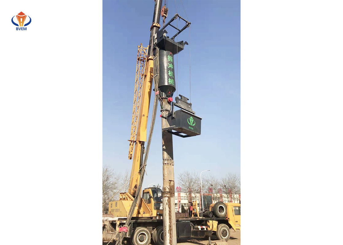 अपतटीय परियोजना BJZC-V400-180 . में स्टोन कॉलम निर्माण के लिए उपयोग किया जाने वाला शक्तिशाली बॉटम फीड वाइब्रोफ्लोट