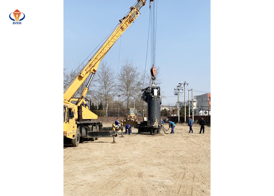 अपतटीय परियोजना BJZC-V400-180 . में स्टोन कॉलम निर्माण के लिए उपयोग किया जाने वाला शक्तिशाली बॉटम फीड वाइब्रोफ्लोट